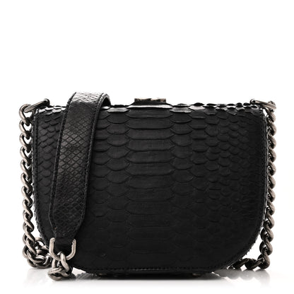 Chanel Snakeskin Box Kisslock Crosssbody Black 1 of 11