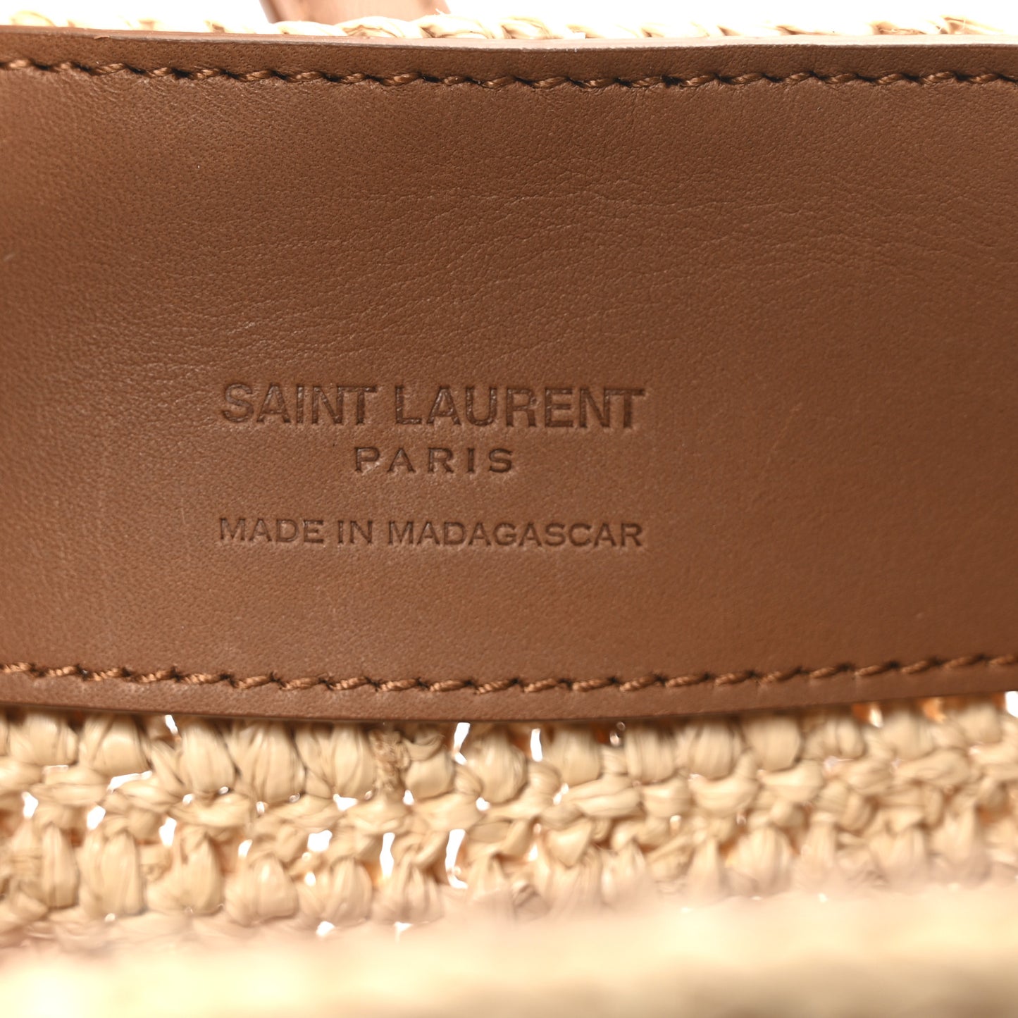 Raffia Vegetable Tanned Calfskin Le 37 Mini Bucket Bag Natural Brick
