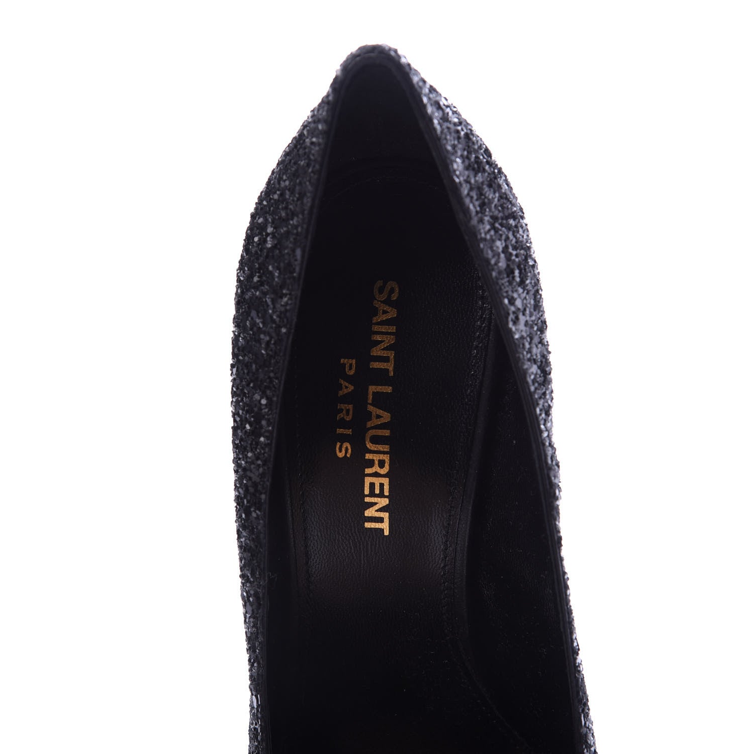 Saint Laurent Glitter Opyum 100 Pumps 35 Black 7 of 9