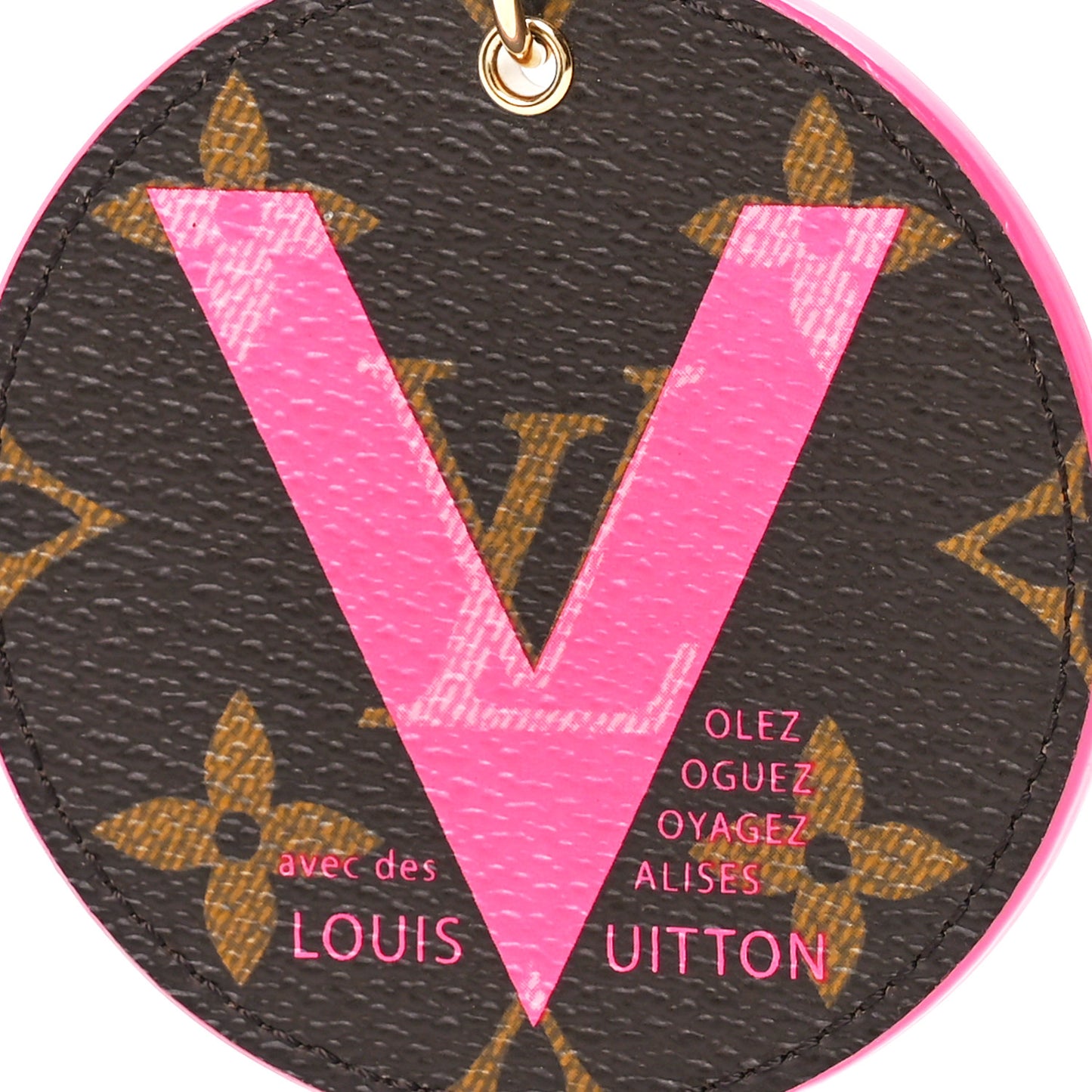 Monogram Illustre V Bag Charm Key Ring Grenade
