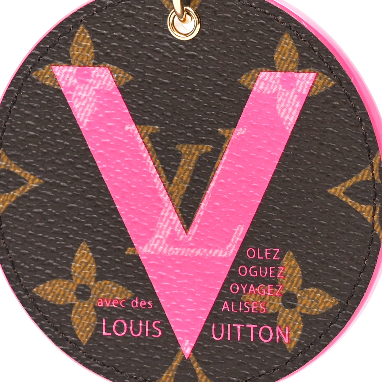 Louis Vuitton Monogram Illustre V Bag Charm Key Ring Grenade 6 of 9