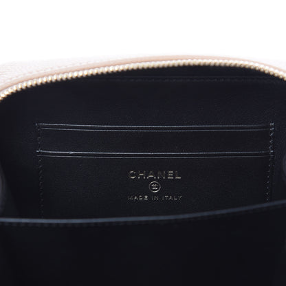Chanel Caviar Quilted CC Filigree Vanity Clutch With Chain Beige Black 11 of 11