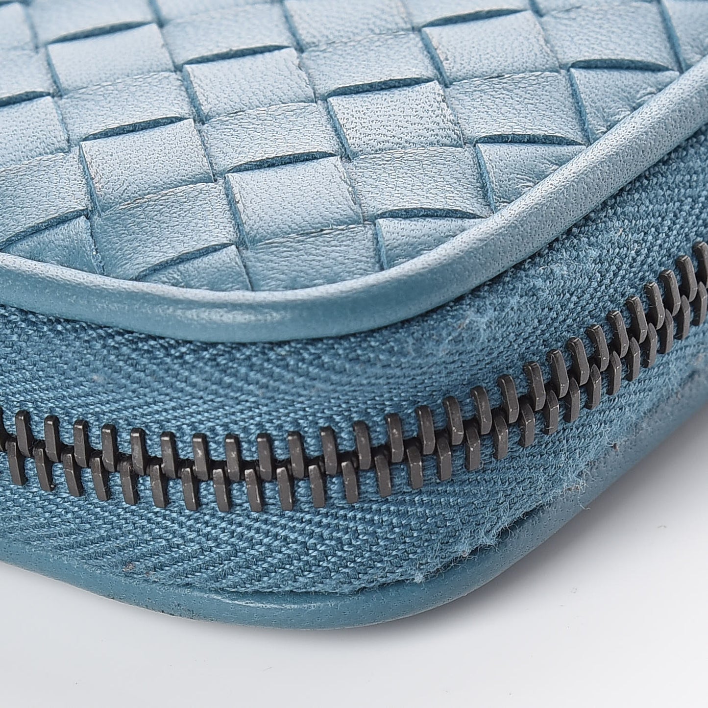 Nappa Intrecciato Zip Around Wallet Canard