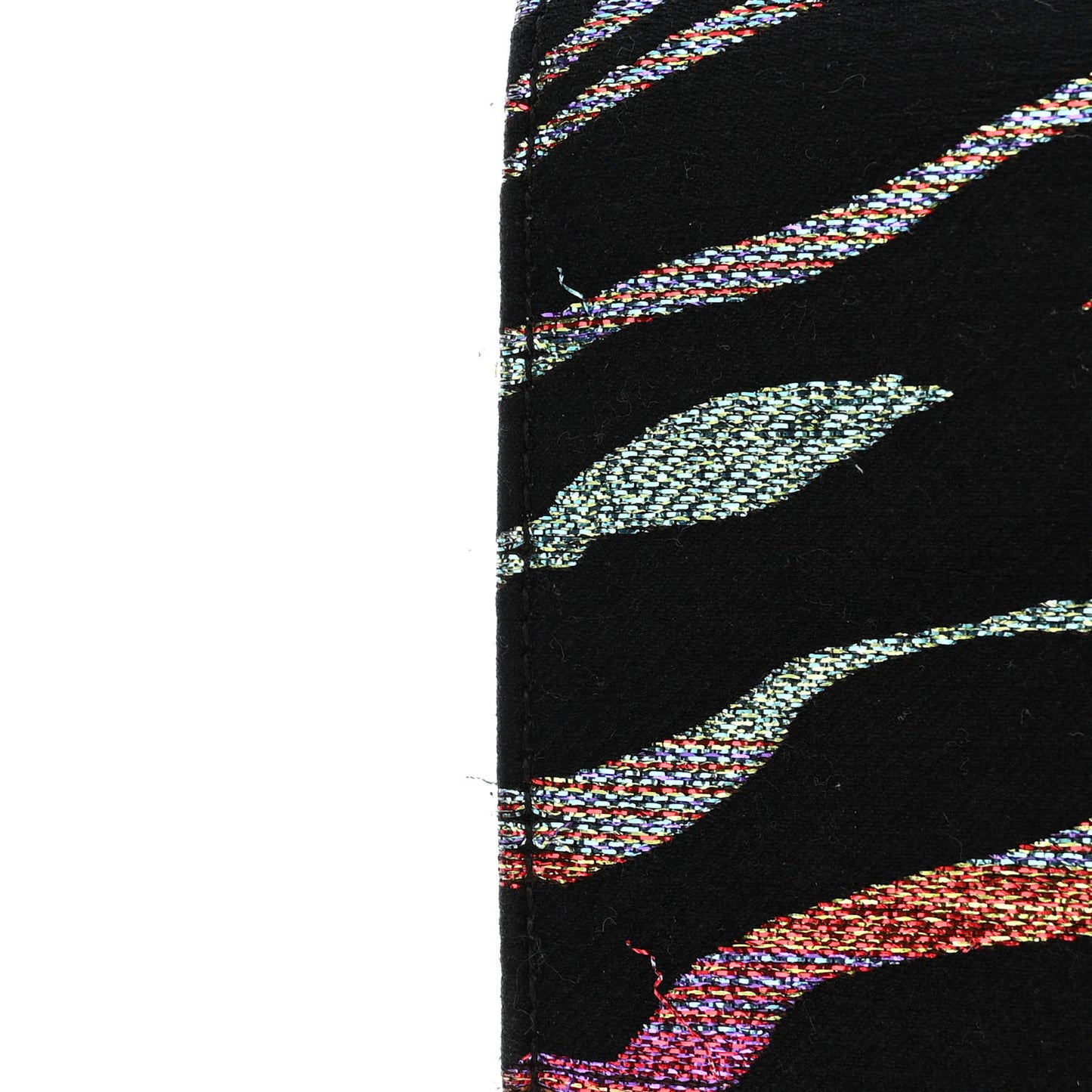 Canvas Calfskin Metallic Tiger Print Small Monogram Kate Satchel Black Multicolor