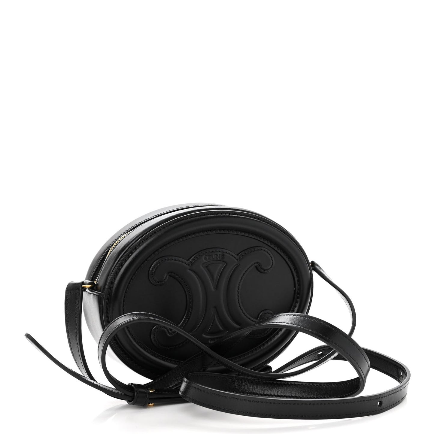 Smooth Calfskin Cuir Triomphe Oval Bag Black