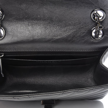 Chanel Aged Calfskin Chevron Quilted 2.55 Reissue Mini Flap So Black 4 of 8