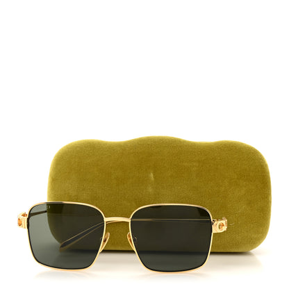 Gucci Metal Rectangular Frame Sunglasses GG1937S Gold 8 of 8
