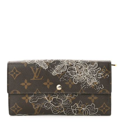 Louis Vuitton Monogram Dentelle Sarah Wallet Silver 1 of 9