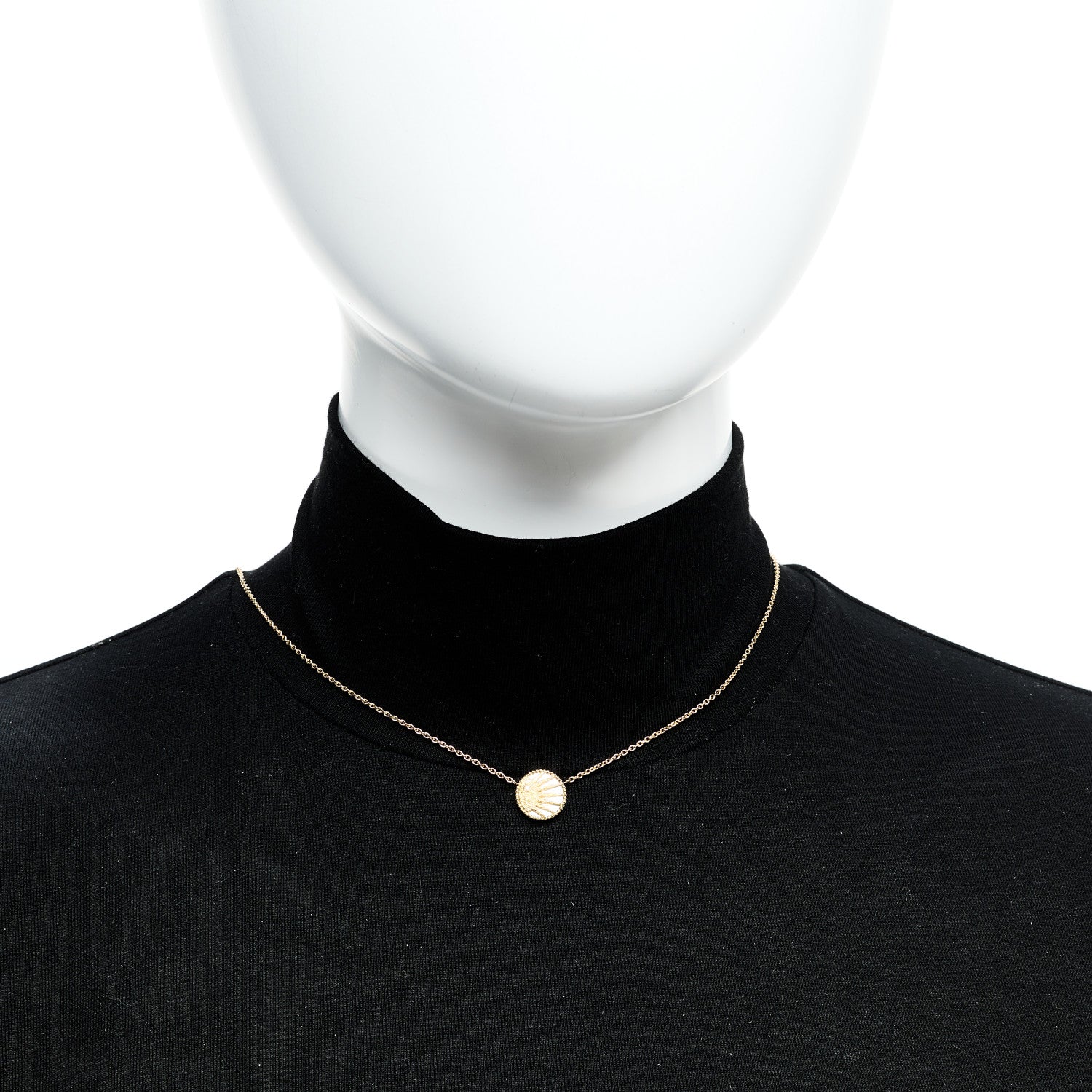 Christian Dior 18K Yellow Gold Diamond Black Onyx Mother of Pearl Rose Celeste Pendant Necklace 2 of 7