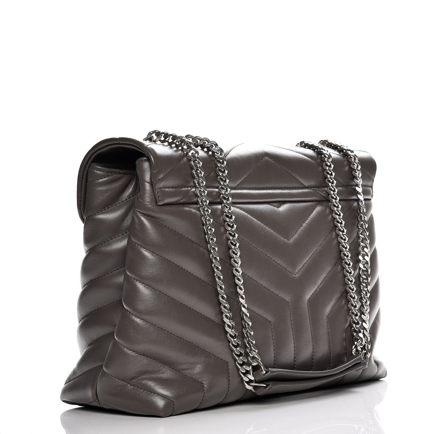 Calfskin Y Quilted Monogram Medium Loulou Chain Satchel Earth