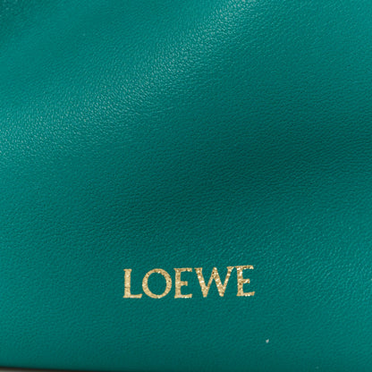 Loewe Mellow Nappa Lambskin Jade Mini Flamenco Knot Clutch Emerald Green 8 of 12