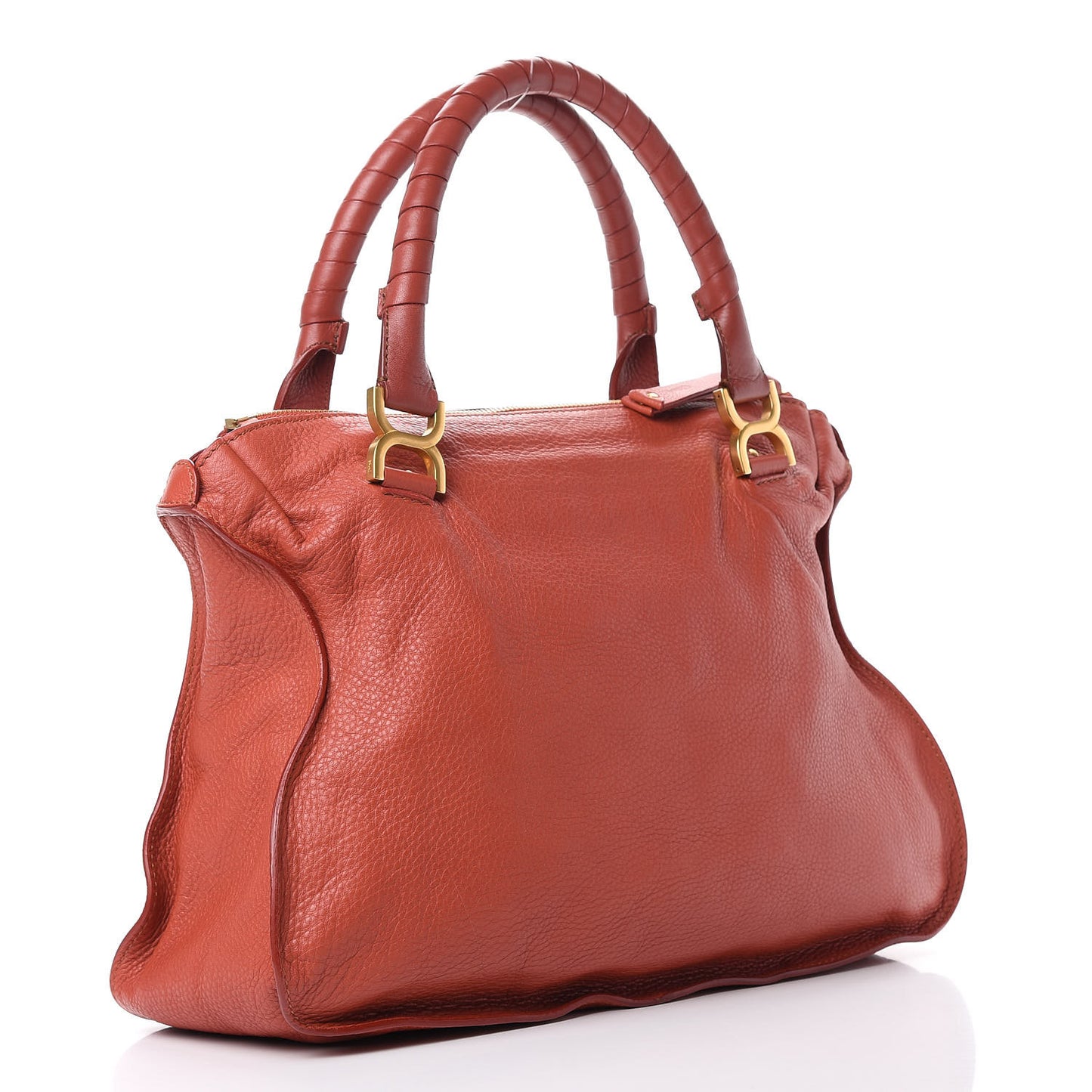 Calfskin Large Marcie Satchel Maple Leaf