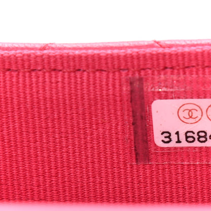Chanel Lambskin Quilted Top Handle Flap Coin Purse With Chain Dark Pink 8 of 10
