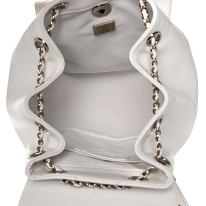Chanel Lambskin Quilted Small Duma Drawstring Backpack White 5 of 13