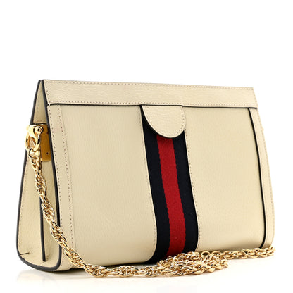 Gucci Textured Calfskin Web Small Ophidia Chain Shoulder Bag Mystic White 3 of 12