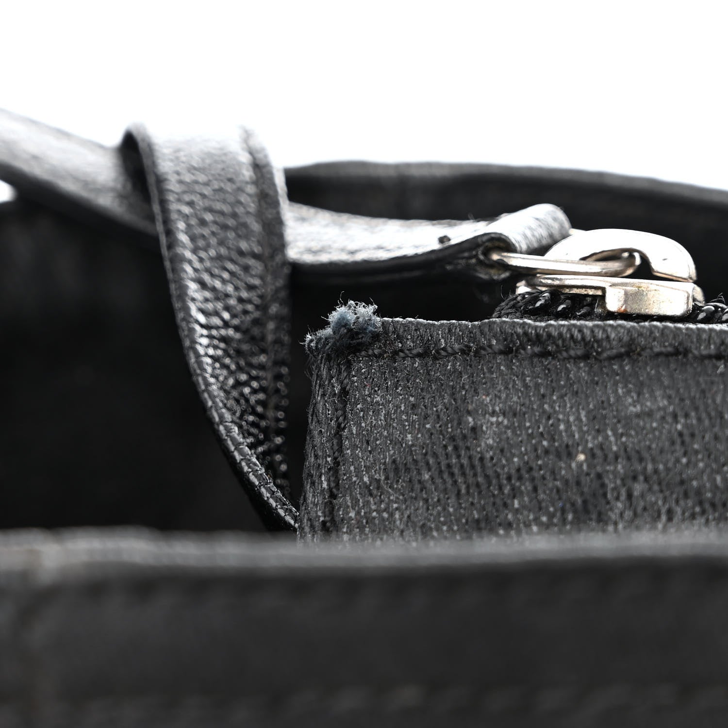 Chanel Coated Canvas Stitched XL Paris Biarritz Tote Black 17 of 20