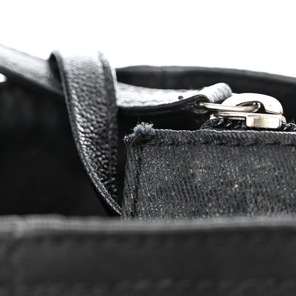 Chanel Coated Canvas Stitched XL Paris Biarritz Tote Black 17 of 20