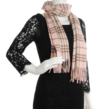 Burberry Cashmere Nova Check Scarf Pink 2 of 4