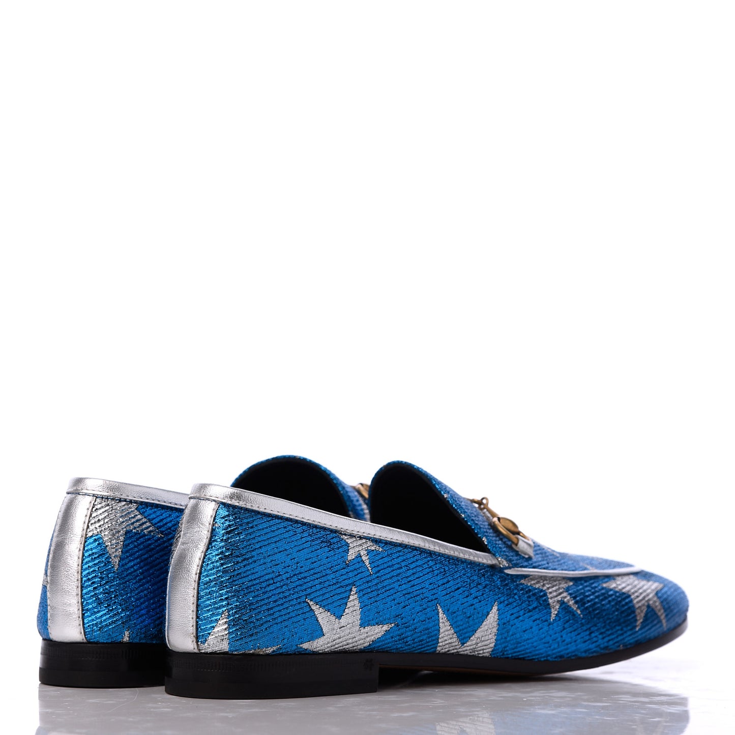 Lurex Calfskin Starry Sky Womens Jordaan Loafers 39 Bluette Silver