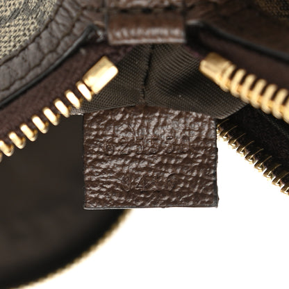 Gucci GG Supreme Monogram Textured Calfskin Web Medium Ophidia Cosmetic Case Beige Ebony New Acero 7 of 8