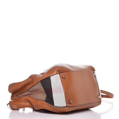 Burberry Grainy Calfskin House Check Small Maidstone Saddle Brown 5 of 14