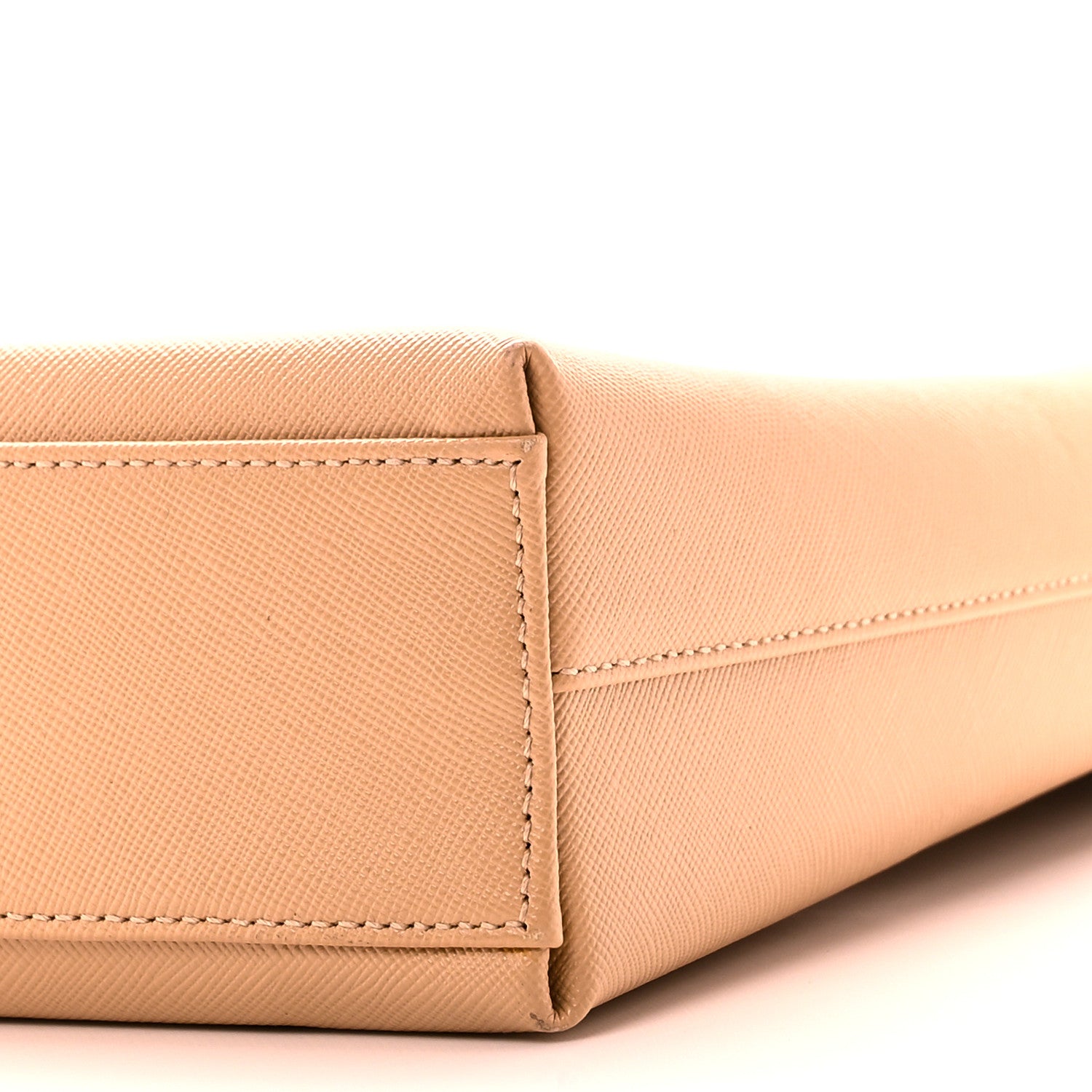 Salvatore Ferragamo Hammered Calfskin Trifolio Shoulder Bag Sand 10 of 10