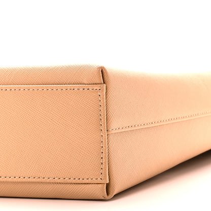 Salvatore Ferragamo Hammered Calfskin Trifolio Shoulder Bag Sand 10 of 10