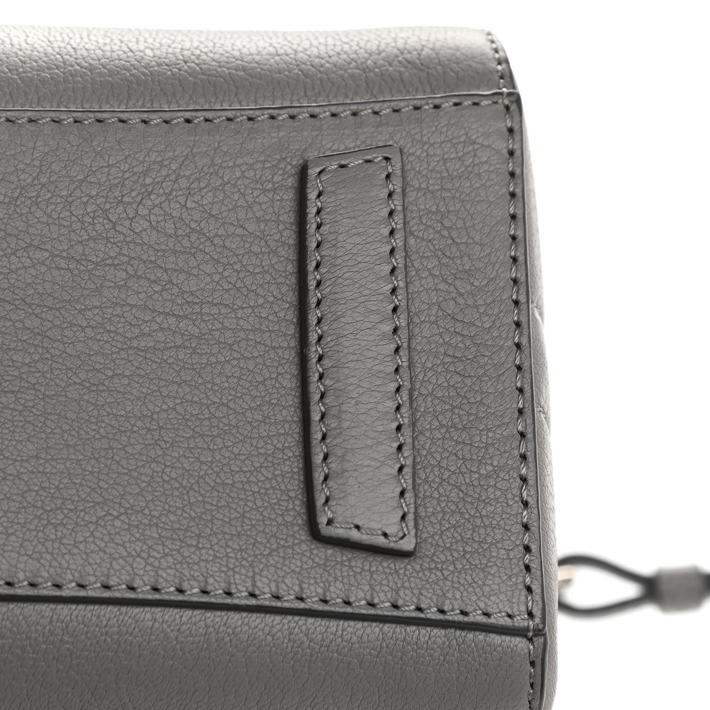 Sugar Goatskin Mini Antigona Pearl Grey