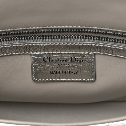 Christian Dior Metallic Calfskin Cannage Medium Caro Bag Argent 6 of 12