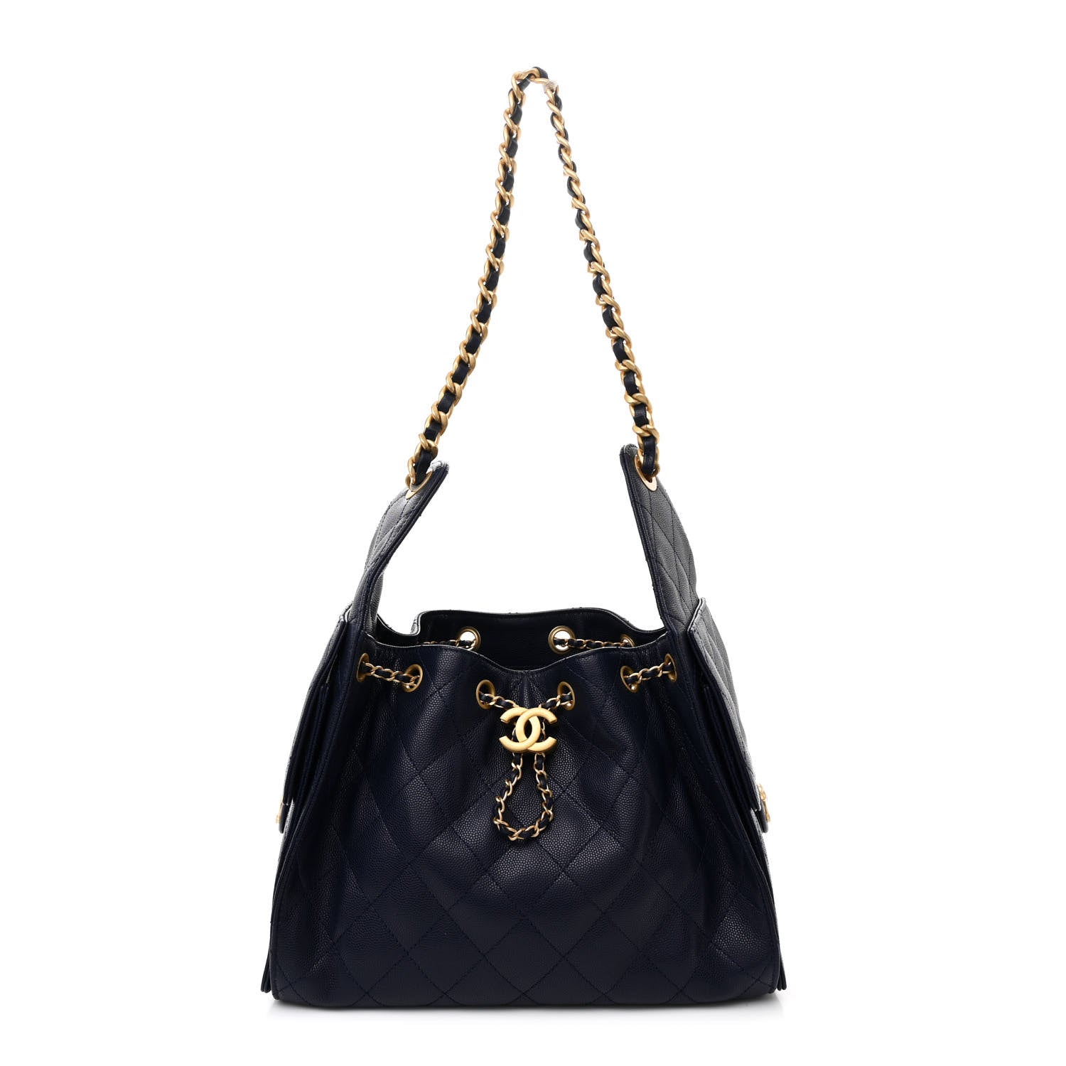 Chanel Caviar Quilted Small Chanel 25 Handbag Dark Navy 1 of 12