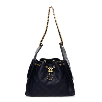 Chanel Caviar Quilted Small Chanel 25 Handbag Dark Navy 1 of 12