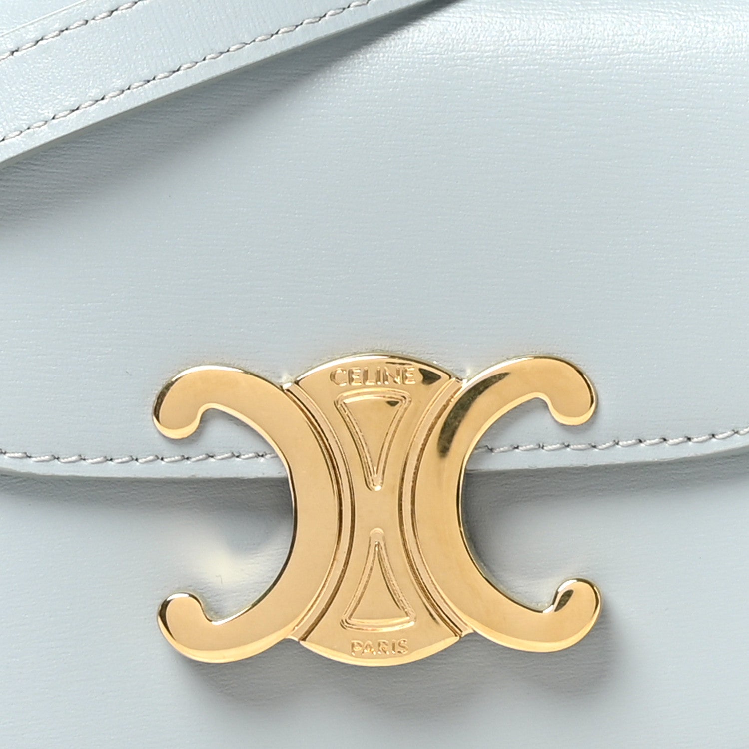 Celine Shiny Calfskin Mini Triomphe Ice Blue 8 of 11