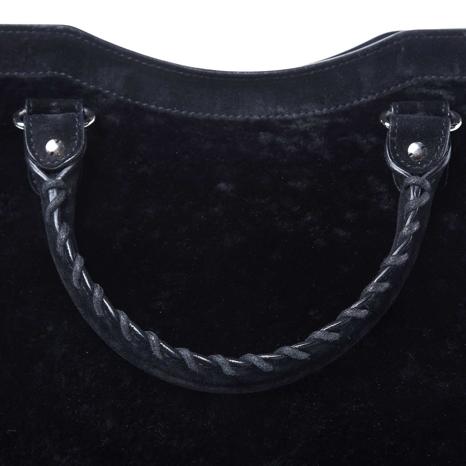 Balenciaga Shearling Suede Classic Hardware City Black 11 of 14