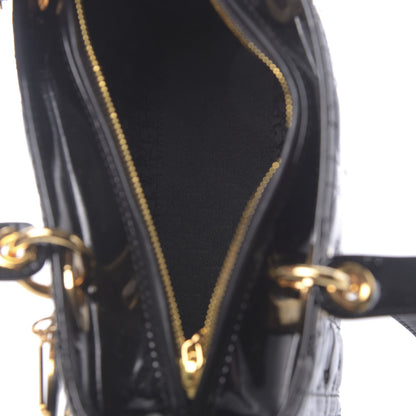Christian Dior Patent Cannage Medium Lady Dior Black 6 of 11