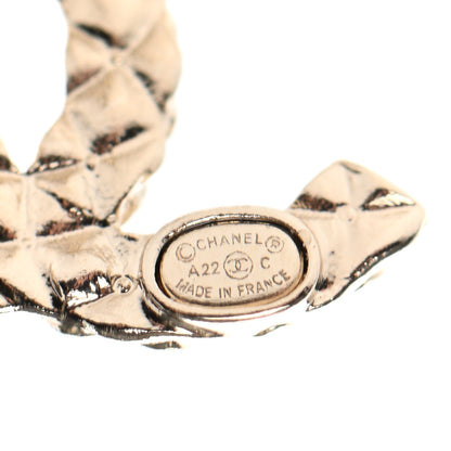 Chanel Crystal CC Earrings Gold 4 of 4