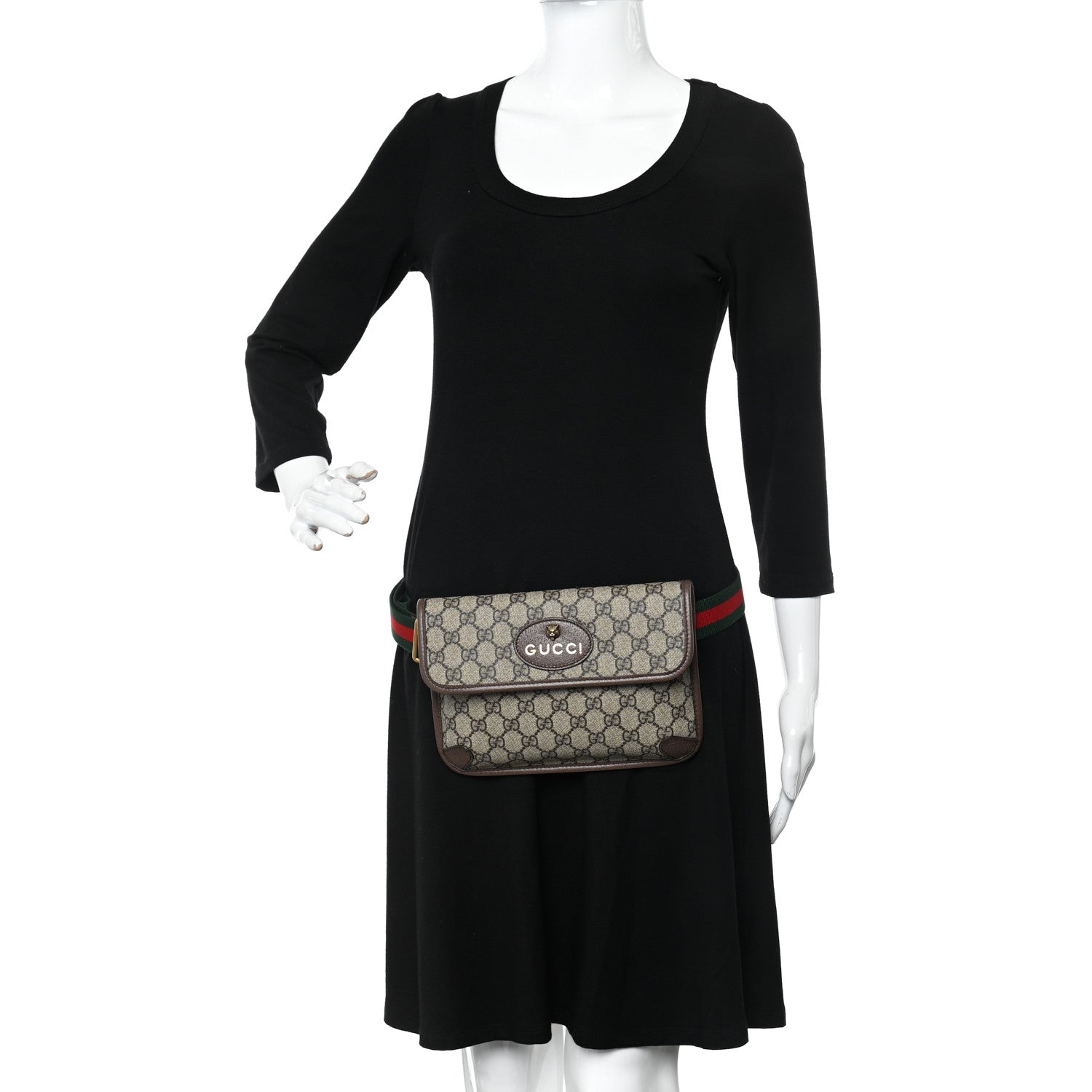 Gucci GG Supreme Monogram Neo Vintage Web Belt Bag Brown 2 of 10