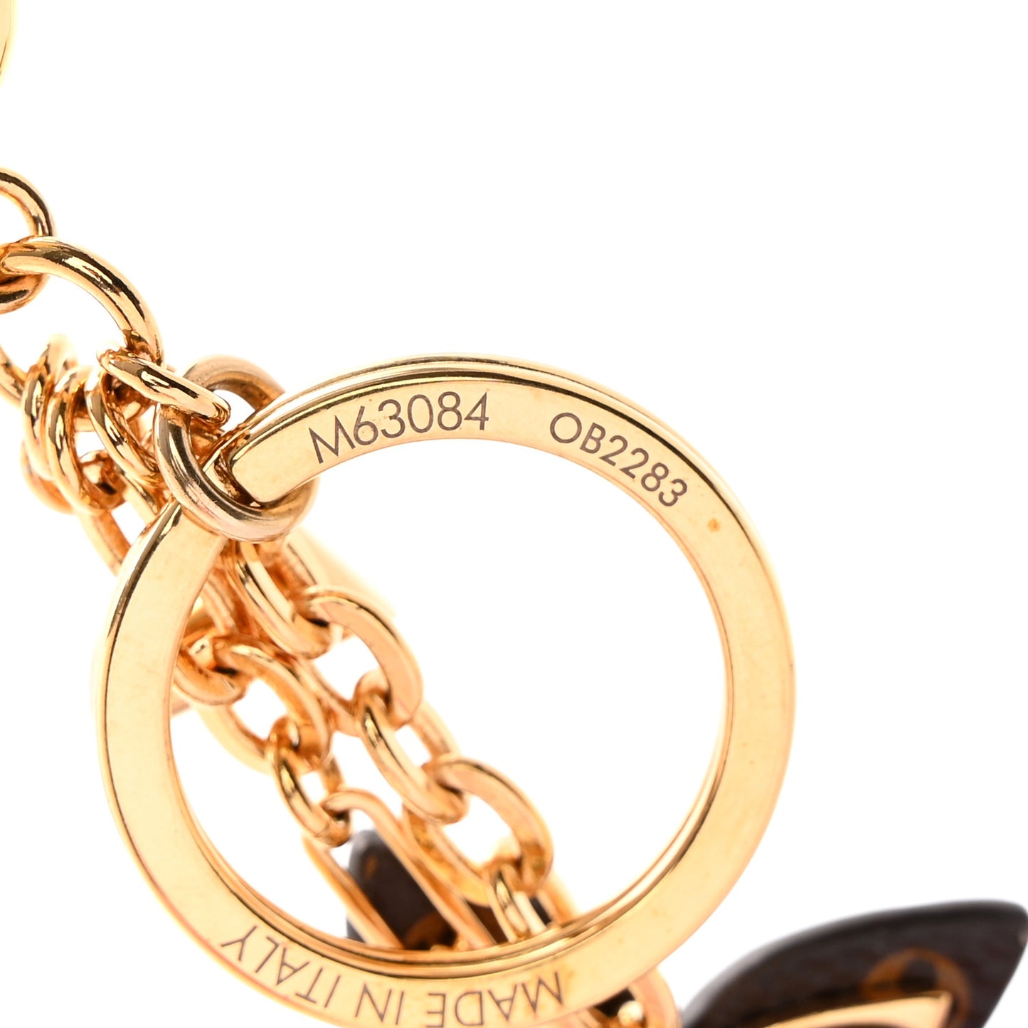 Monogram Blooming Flowers Bag Charm Key Holder Brown