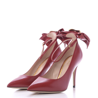 Gucci Nappa Queen Margaret Pumps 36 Hibiscus Red 3 of 10