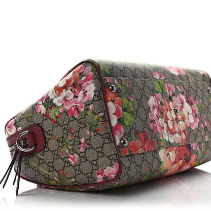 Gucci GG Supreme Monogram Blooms Medium Boston Beige Multicolor Dry Rose 8 of 9