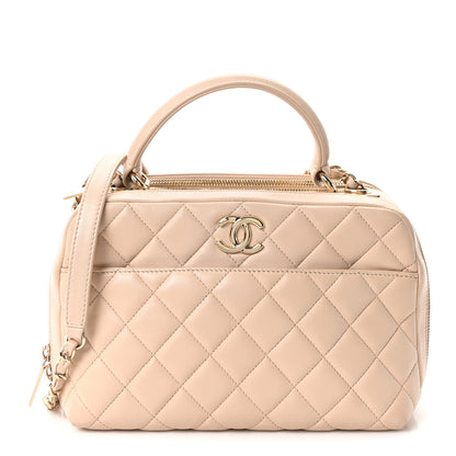 Chanel Lambskin Quilted Medium Trendy CC Bowling Bag Beige 1 of 10