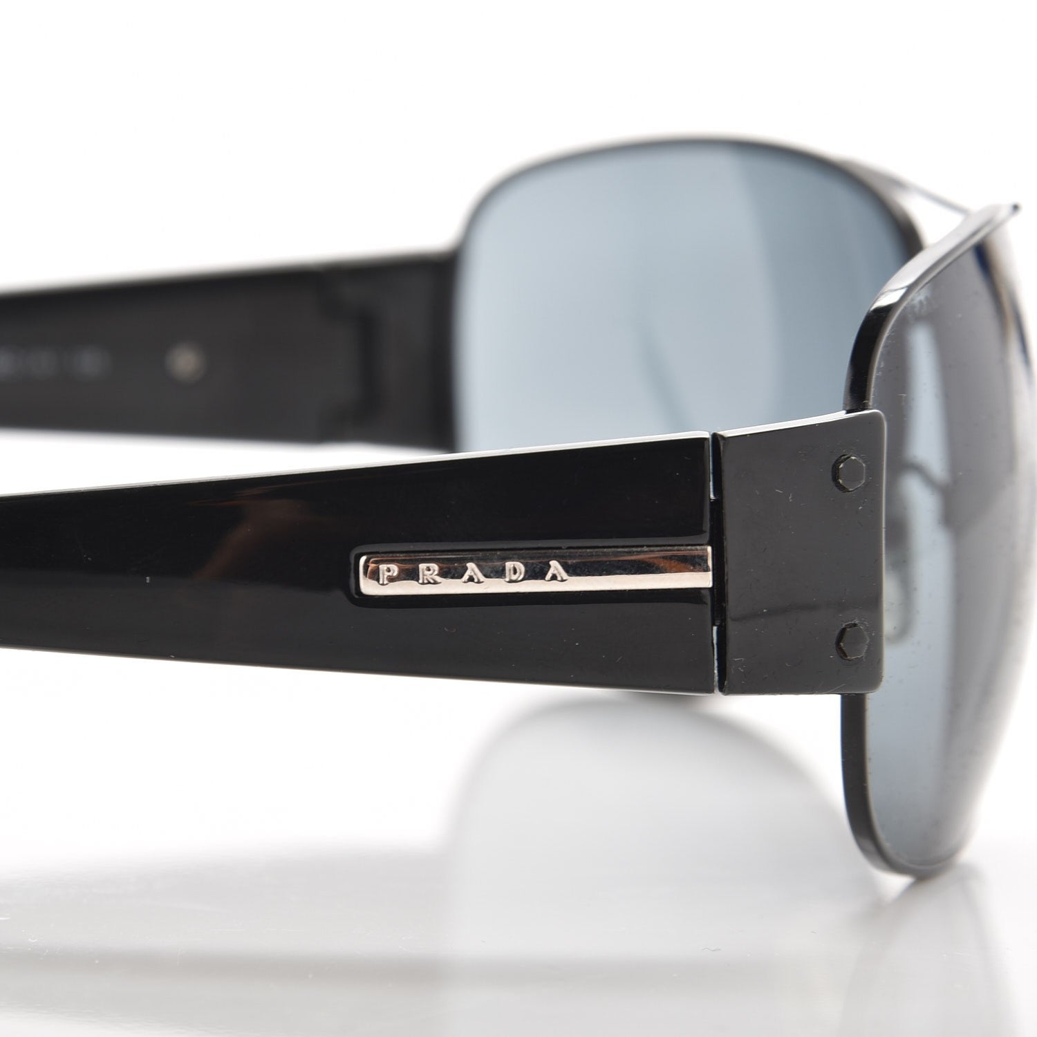 Prada Aviator Sunglasses SPR 52G Black 7 of 8