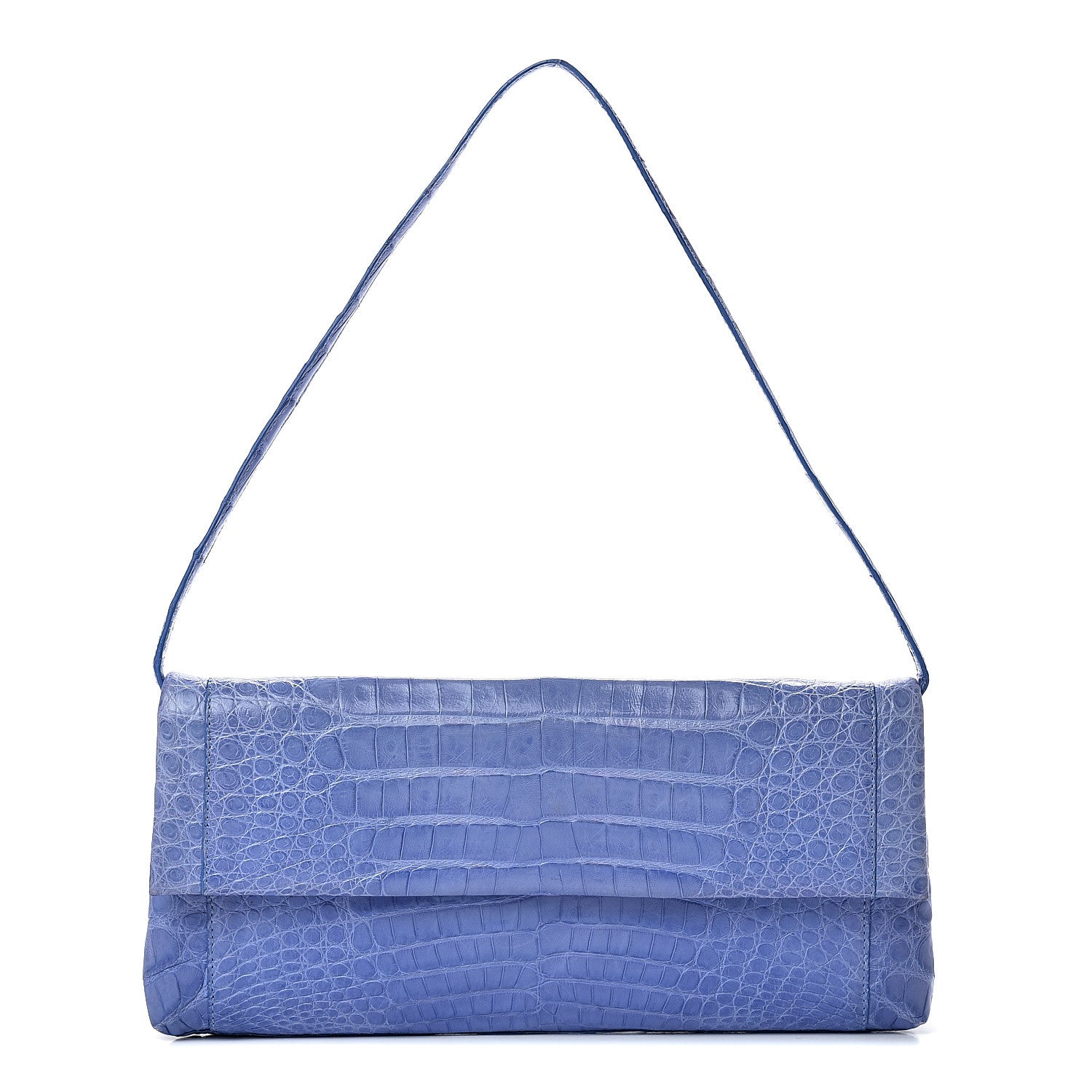 Nancy Gonzalez Crocodile Gotham Flap Clutch Purple 1 of 13