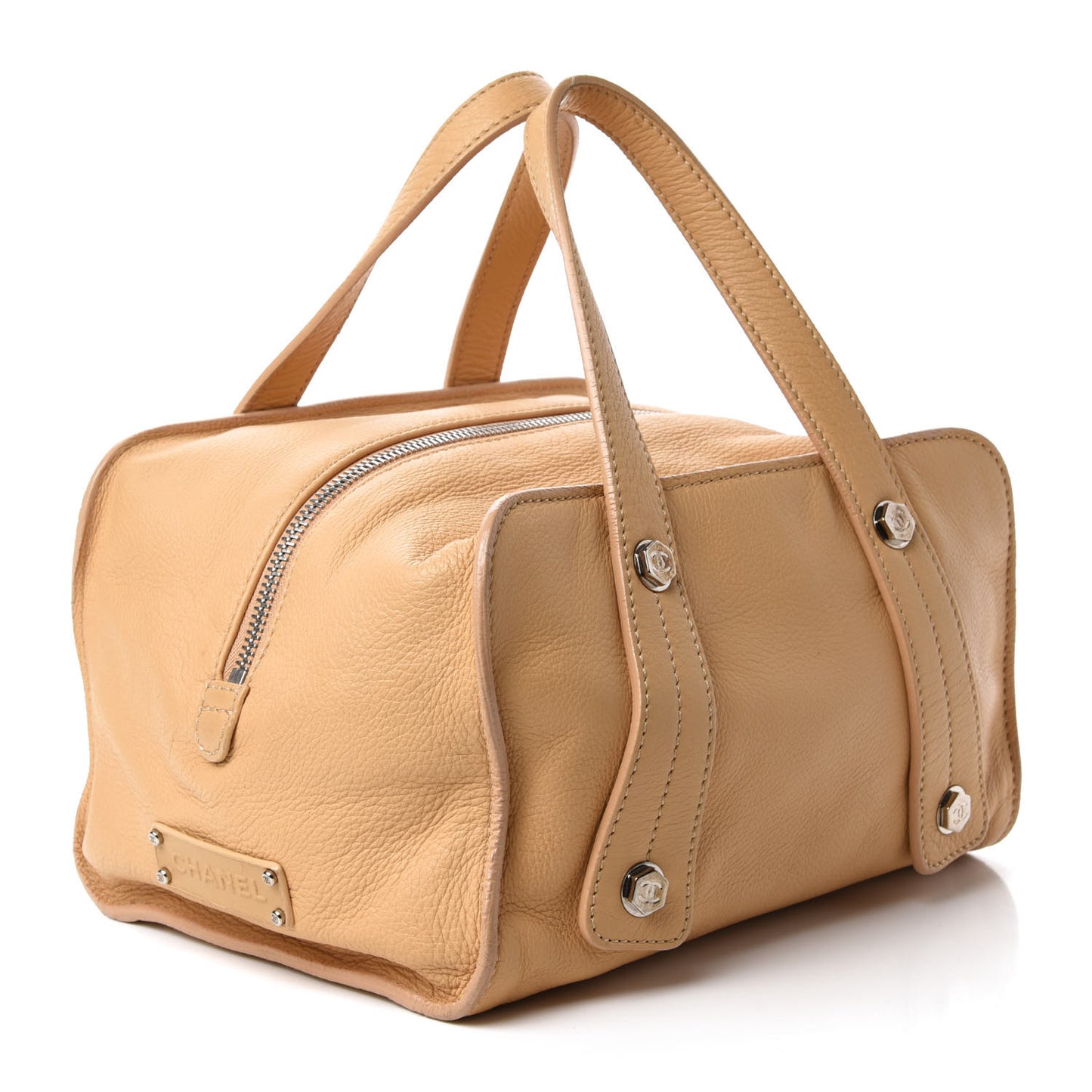 Deerskin Medium Bolt Bag Beige