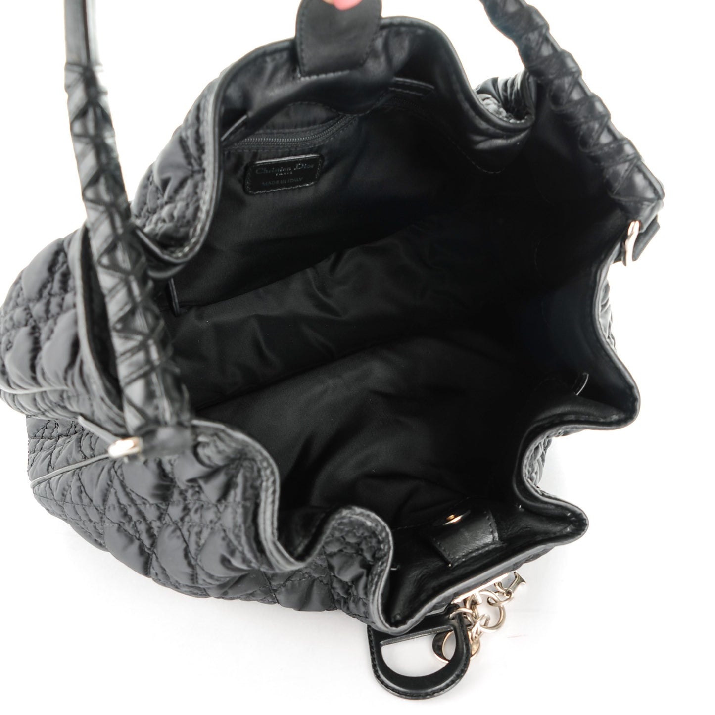 Satin Cannage Charming Hobo Black
