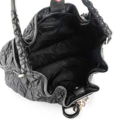 Christian Dior Satin Cannage Charming Hobo Black 5 of 8