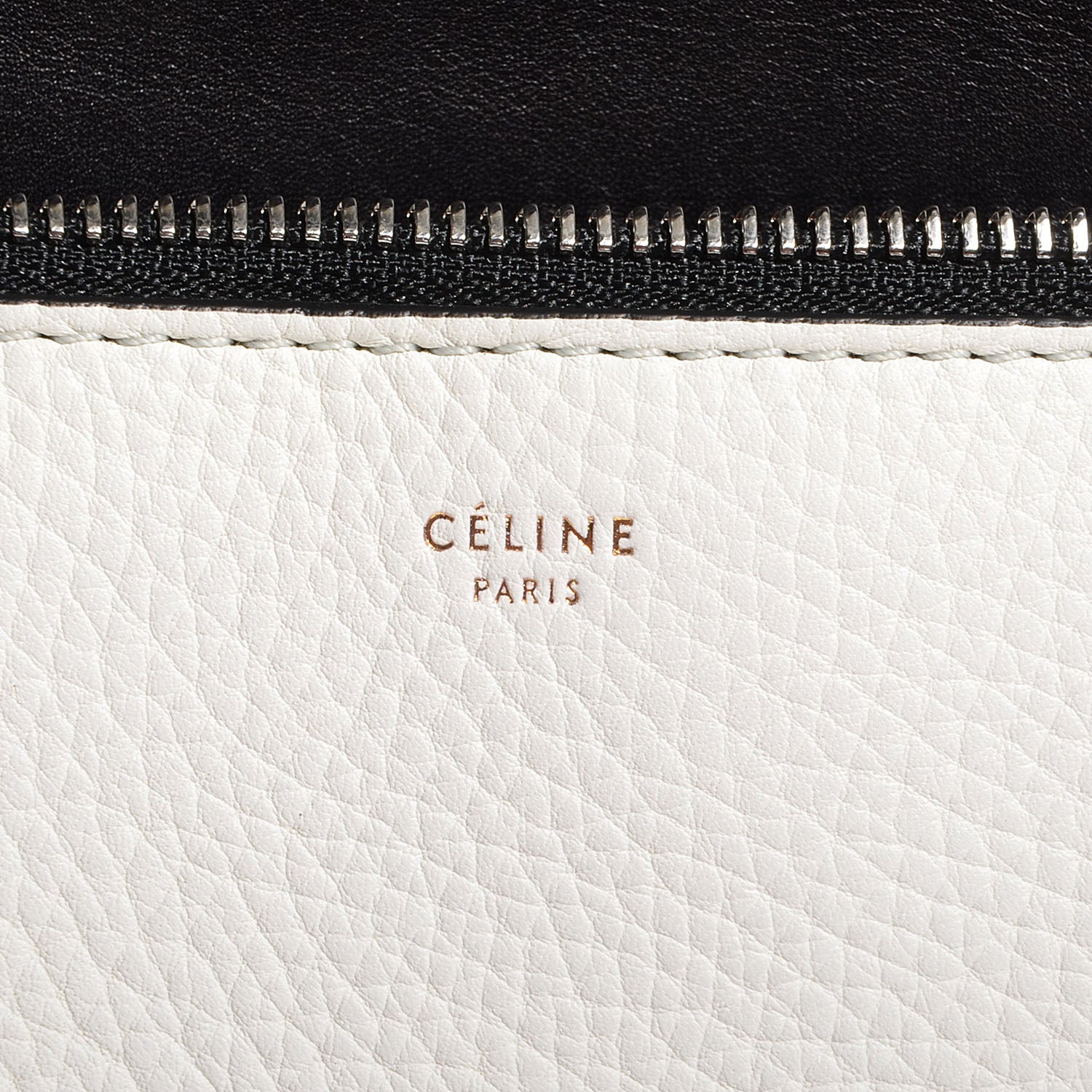 Celine Textured Calfskin Large Edge Shoulder Bag Black 6 of 9
