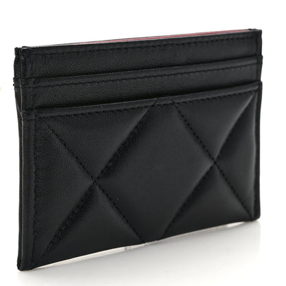 Chanel Lambskin Quilted Chanel 19 Card Holder Black 3 of 8