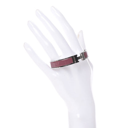Hermes Enamel Narrow Clic Clac H Bracelet PM Cyclamen 2 of 5