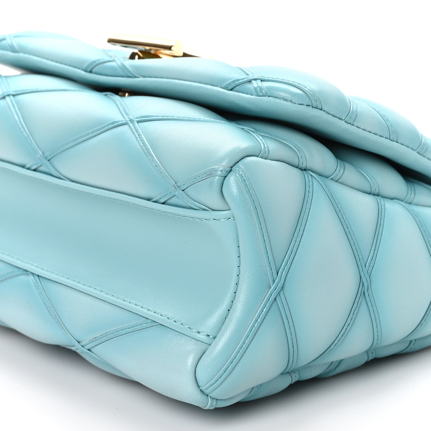 Louis Vuitton Lambskin Malletage Top Handle GO-14 MM Lagoon 10 of 10