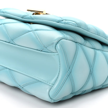 Louis Vuitton Lambskin Malletage Top Handle GO-14 MM Lagoon 10 of 10